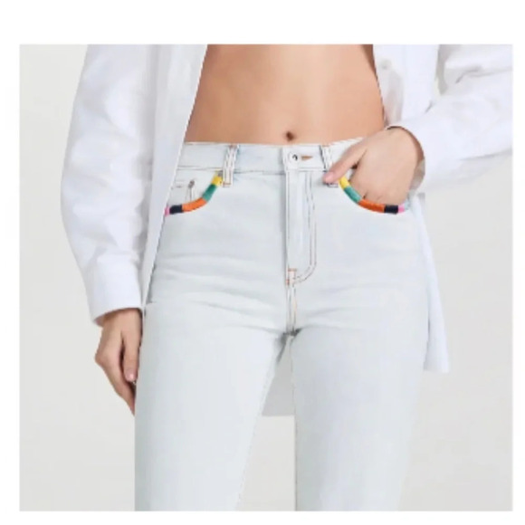 Excellent condition Something Navy straight leg jeans from Revolve size 00 - Picture 3 of 7